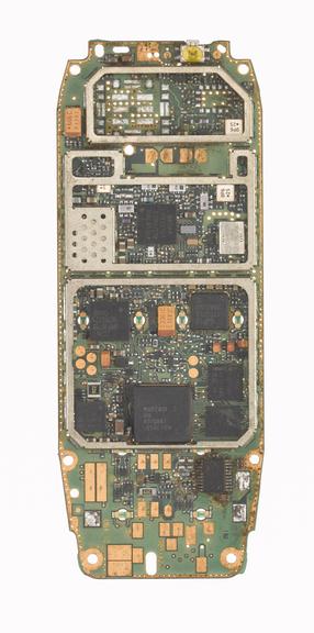 Mobile telephone motherboard (from mobile phone repair workshop), 1990-2012