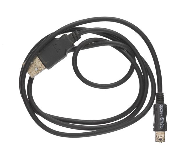 USB cable for mobile telephone (from mobile phone repair workshop), 1990-2012