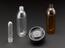 Parison and two 1/2 litre bottles with bases for spin welding in PET (polyethylene terephthalate or polyester)