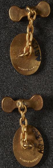 Pair of bronze cuff links
