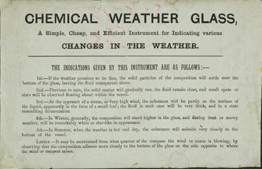 letterpress. Chemical Weather Glass