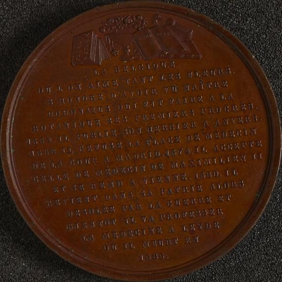 Bronze medal commemorating Rembert Dodoens