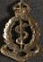 Brass Royal Army Medical Corps badge with broken clip