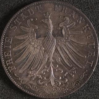 Two gelder silver coin to commemorate the 100th anniversary of Goethe's birth