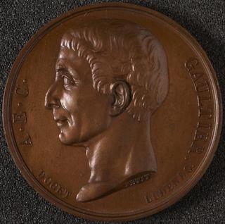 Bronze medal to commemorate A E C Gaultier (1746-1818)