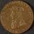 gold token redeemable as one halfpenny by John Stride of