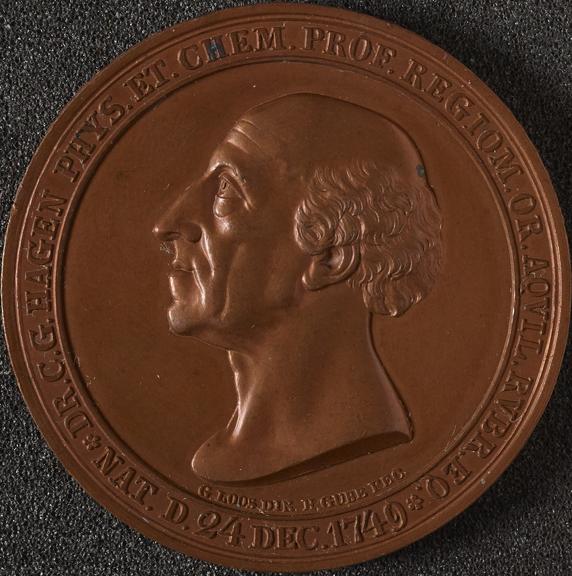 Circular bronze medal