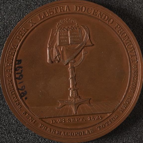 Circular bronze medal