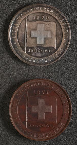 2 circular medals