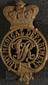 Brass cap(?) badge of Army Medical Dept,. Victoria