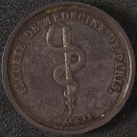 Silver medal of the Faculte de Medecine de Paris