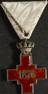 Silver and enamelled medal in form of Geneva cross surmounted