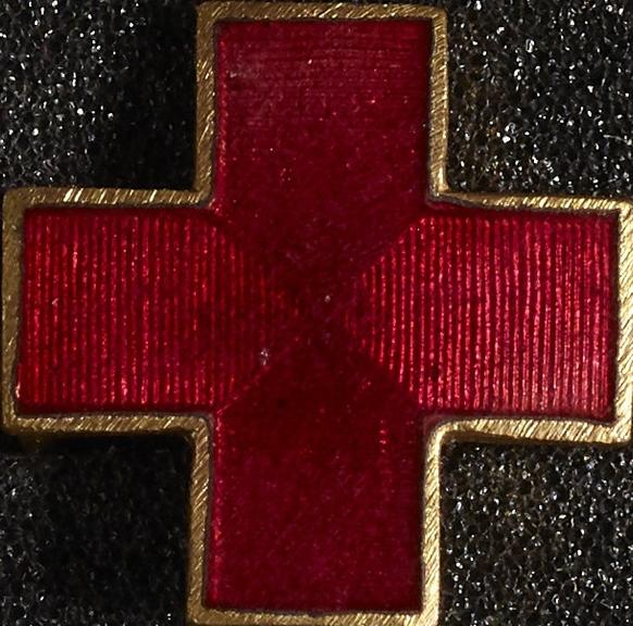 Gilt and enamel badge in form of Red Cross
