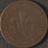 Circular metal one penny token for use in Bristol and South