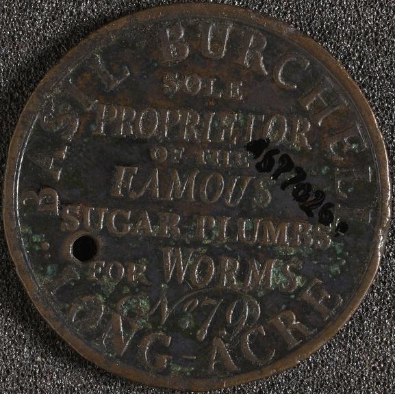 Bronze medal advertising Basil Burchell's sugar plumbs for worms and ...