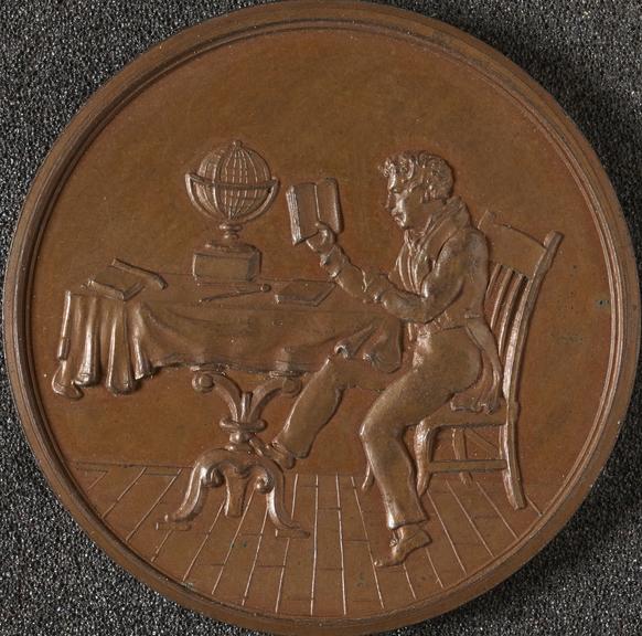 Bronze prize medal presented to Edward Horner for classics 1827