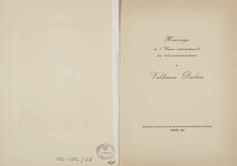 Print, Portrait: Valdemar Poulsen 1869-1942