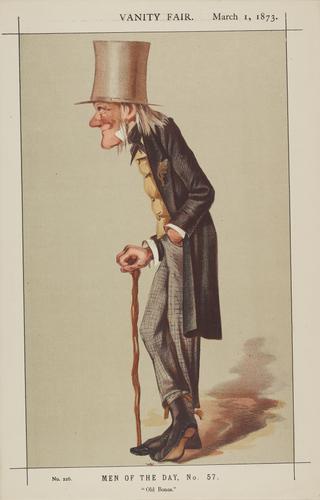 Chromolithograph portrait and accompanying letter press from Vanity Fair: Professor Owen