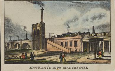 Lithograph, "Entrance into Manchester",