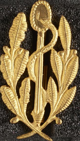 Brass army medical service badge