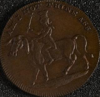 Token, copper, 21mm diameter. Middlesex token