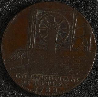 Coalbrookdale halfpenny token, 1792.