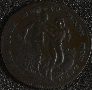 Token, copper, 20mm diameter. Middlesex token