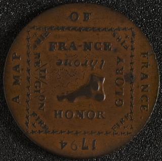 Token, copper, 28mm diameter. Middlesex token