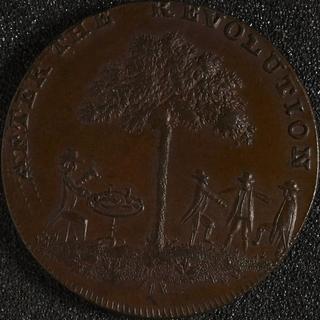 Token, copper, 28mm diameter. Middlesex token