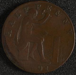 Token, copper, 28mm diameter. Wilkinson halfpenny