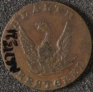 Bronze trade token advertising a Dr. Eady of 38