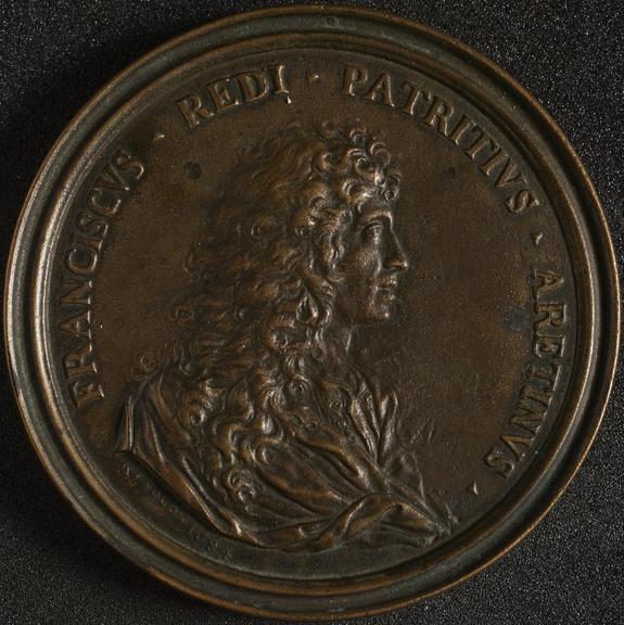 Gilt bronze medal, Franciscus Redi Patritus Aretinus