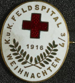 Hungarian or Austrian Red Cross lapel badge