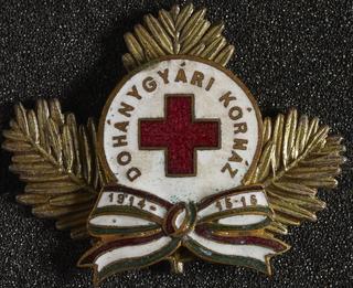 Enamelled Red Cross lapel badge