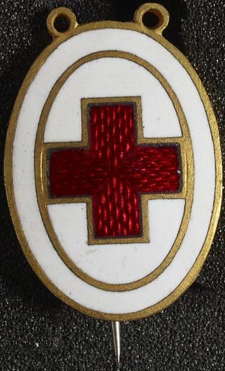 Red Cross lapel badge