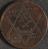 Bronze trade token(?) on obverse the Star of David