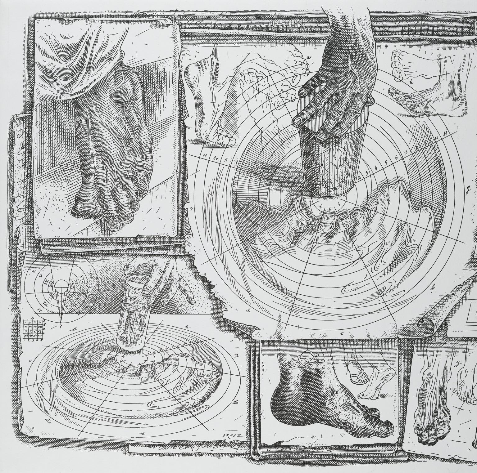 Anamorphosis with foot | Science Museum Group Collection