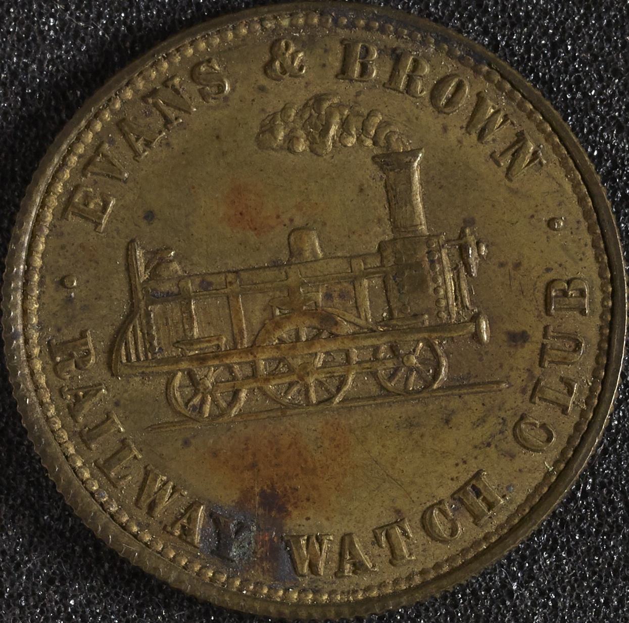 Evans & Brown Railway Watch Club token