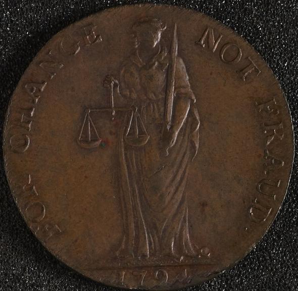 Hereford halfpenny token,