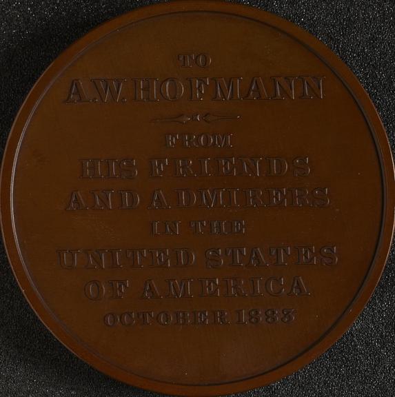 Bronze medal commemorating Augustus William Hofmann