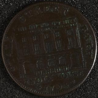 Tradesman's ticket, farthing token, for grocer, 1794