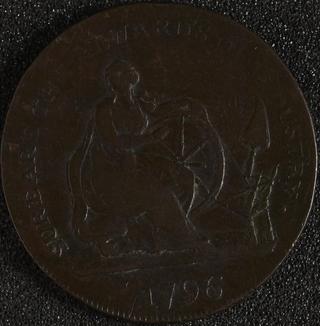 Montrose halfpenny token, 1796.