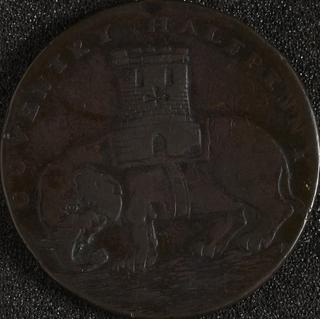 Coventry halfpenny token, 1793