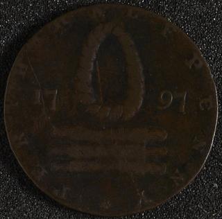 Token, copper, 28mm diameter. Perth halfpenny