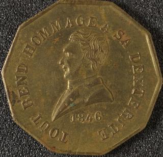 Bronze trade token advertising the Mayenne dentist surgery in Paris