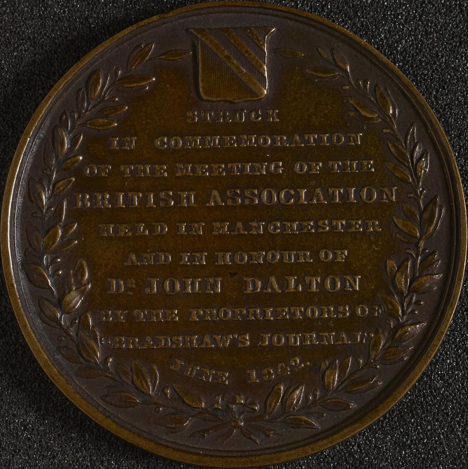 Medal Commemorating John Dalton