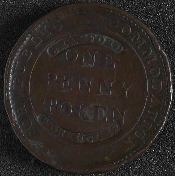 Token, copper, 35mm diameter. Bradford workhouse penny | Science Museum ...