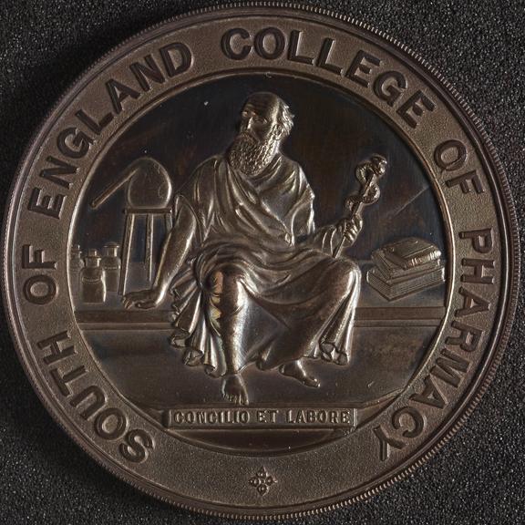 Medal, silvered, South of England College of Pharmacy