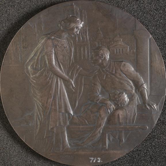 Silver plated bronze medal