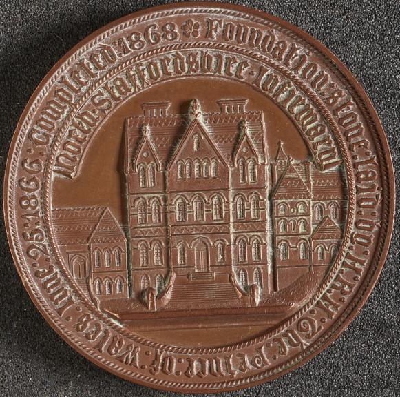 Medal, North Staffordshire Infirmary, 1868
